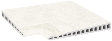 Керамогранит Рукохват угол Stone 538 White R11/C 310х310х17-30 Kerastep