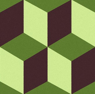 Керамогранит Trompe l'oeil 3 (Green Aus., Brown, Pistache) 15x15 Winckelmans
