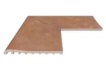 Керамогранит Угол фарфорового плоского поручня наружный Cotto 25x50 Serapool