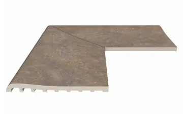 Керамогранит Угол фарфорового плоского поручня наружный Natural Mocha 25x50 Serapool