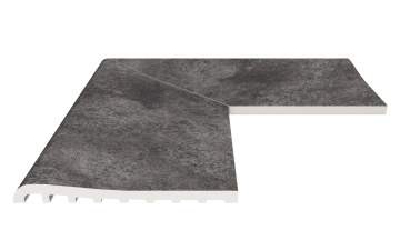 Керамогранит Угол фарфорового плоского поручня наружный Pool Garden Anthracite 25x50 Serapool