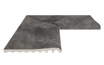 Керамогранит Угол фарфорового плоского поручня внутренний Pool Garden Anthracite 25x50 Serapool