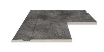 Керамогранит Угол фарфорового поручня наружный 90 Pool Garden Anthracite 30x50 Serapool