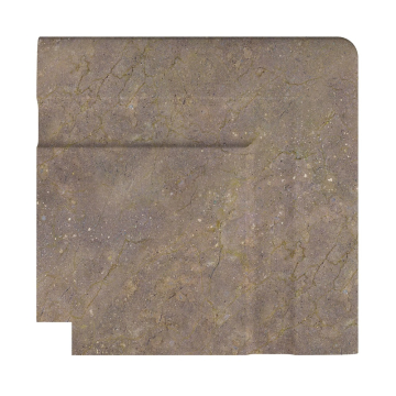 Керамогранит Угол фарфорового поручня наружный Natural Mocha 25x25 Serapool