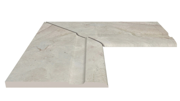 Керамогранит Угол фарфорового поручня внутренний 90 Beige Stone 25x50 Serapool