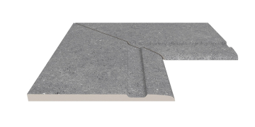 Керамогранит Угол фарфорового поручня внутренний 90 Cement Grey 30x50 Serapool