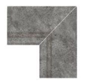 Керамогранит Угол фарфорового поручня внутренний 90 Pool Garden Anthracite 30x50 Serapool