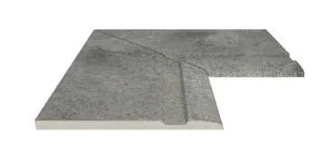 Керамогранит Угол фарфорового поручня внутренний 90 Pool Garden Grey 30x50 Serapool