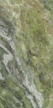 Керамогранит UM6L157635 BRILLIANT GREEN Luc Shiny 6mm 75х150 Ariostea