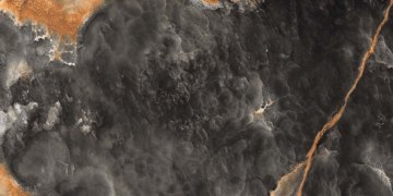 Керамогранит Volcanic Nero Shiny Sugar 60x120 Gravita