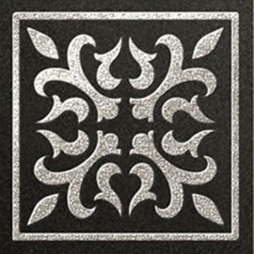 Керамогранит Вставка Палермо черный (серебро) 6х6 Freelite Decor