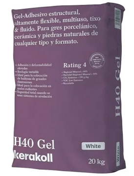 Клей H40 Gel ярко-белый 20кг Kerakoll