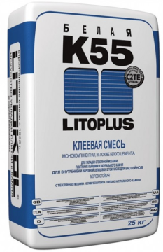 Клей LitoPlus K55 белый мешок 25 кг LITOKOL