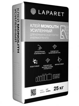Клей Monolith усиленный 25кг Laparet