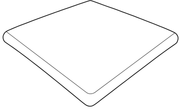 Клинкерная плитка 906166 Ступень угловая Petra Beige Round. Anti-Slip Beige 33x33 Gres de Aragon