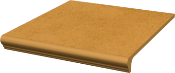 Клинкерная плитка Aquarius Beige Ступень простая с капиносом 30х33 Paradyz
