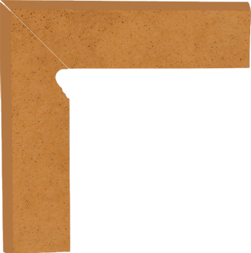 Клинкерная плитка Aquarius Beige Цоколь левый (B+A) 30х8,1 Paradyz