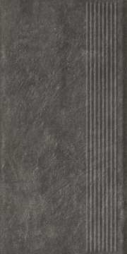 Клинкерная плитка Carrizo Basalt Stopnica Prosta Struktura Mat 30x60 Paradyz