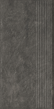 Клинкерная плитка Carrizo Basalt Stopnica Prosta Struktura Mat B1a 30x60 Paradyz