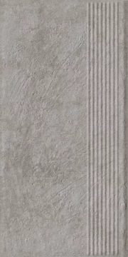 Клинкерная плитка Carrizo Grey Stopnica Prosta Struktura Mat 30x60 Paradyz