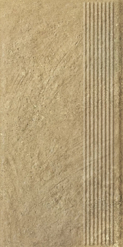 Клинкерная плитка Eremite Beige Stopnica Prosta Struktura Mat 30x60 Paradyz
