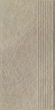 Клинкерная плитка Eremite Crema Stopnica Prosta Struktura Mat 30x60 Paradyz