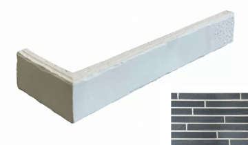 Клинкерная плитка Forta Black Riegel 7303 R (Y) угловая 400x40x14 Terramatic