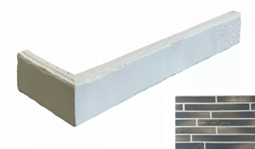 Клинкерная плитка Forta Black Riegel 7304 R (Y) угловая 400x40x14 Terramatic