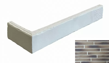 Клинкерная плитка Forta Grey Riegel 8303 R (Y) угловая 400x40x14 Terramatic
