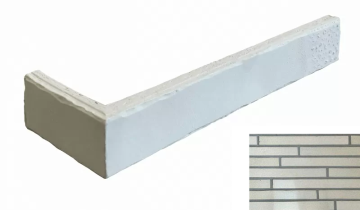 Клинкерная плитка Forta White Riegel 3304 R (Y) угловая 400x40x14 Terramatic