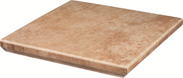 Клинкерная плитка Ilario Beige Ступень угловая с капиносом MAT 33х33 Paradyz