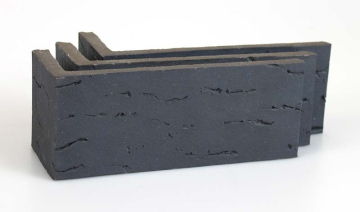 Клинкерная плитка Koro Black угловая AB 7203 (Y) 185x60x71x14 Terramatic