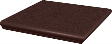 Клинкерная плитка Natural Brown Duro Ступень наружная с капиносом 33х33 Paradyz