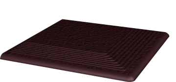 Клинкерная плитка Natural Brown Duro ступень угловая структурированная 30х30 Paradyz