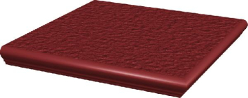 Клинкерная плитка Natural Rosa Duro Ступень наружная с капиносом 33x33 Paradyz