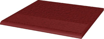 Клинкерная плитка Natural Rosa Duro Ступень простая структурированная 30х30 Paradyz