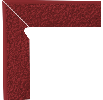Клинкерная плитка Natural Rosa Duro Цоколь левый (В+А) 30x8,1 Paradyz