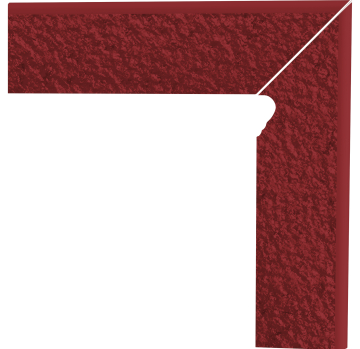 Клинкерная плитка Natural Rosa Duro Цоколь правый (B+A) 30х8,1 Paradyz