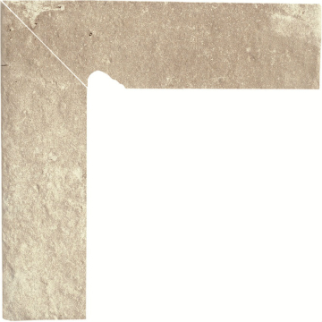 Клинкерная плитка Scandiano Beige Цоколь левый структурный 2-х элем. 30х8,1 Paradyz