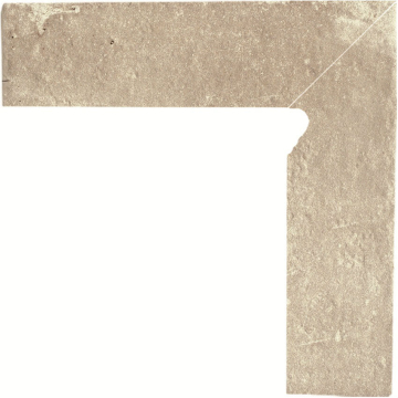 Клинкерная плитка Scandiano Beige Цоколь правый структурный 2-х элем. 30х8,1 Paradyz