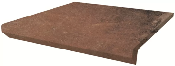 Клинкерная плитка Scandiano Rosso Kapinos Stopnica Prosta 29,5х32,8 Paradyz