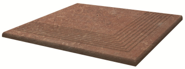 Клинкерная плитка Scandiano Rosso Stopnica Narozna 30х30 Paradyz