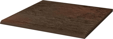 Клинкерная плитка Semir Brown stopnica prosta 30х30 Paradyz