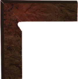 Клинкерная плитка Semir Brown Цоколь левый (B+A) 30х8,1 Paradyz