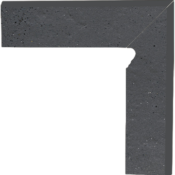 Клинкерная плитка Semir Grafit Цоколь правый (B+A)30х8,1 Paradyz