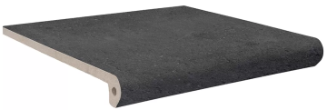 Клинкерная плитка Ступень фронтальная Portland ML С-3 Black 33x33 Exagres