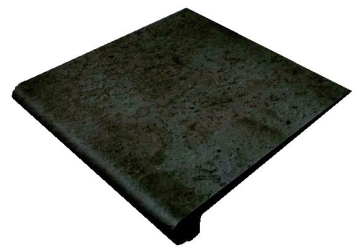 Клинкерная плитка Ступень фронтальная Rounded Stair-tread Antracite 33*33 Gres de Aragon