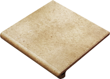 Клинкерная плитка Ступень фронтальная Rounded Stair-tread Beige 33*33 Gres de Aragon