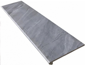 Клинкерная плитка Ступень фронтальная Tibet Round. Gris 33x120 Gres de Aragon