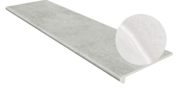Клинкерная плитка Ступень фронтальная Tibet Smooth Round. Blanco 33x120 Gres de Aragon